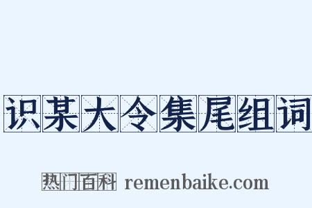 识某大令集尾组词是什么意思的图片